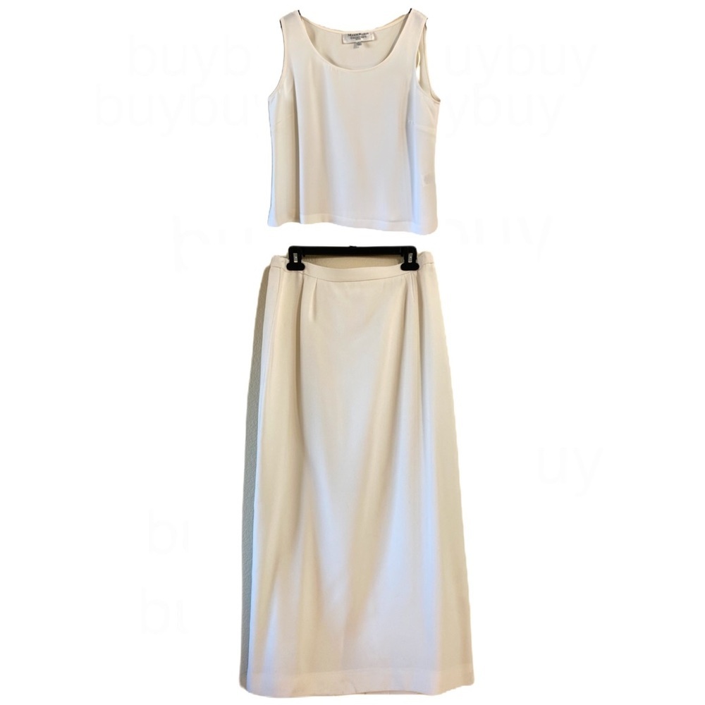 Maxie Klein Cream 2-Piece Tank Top & Maxi Skirt Set Size 14